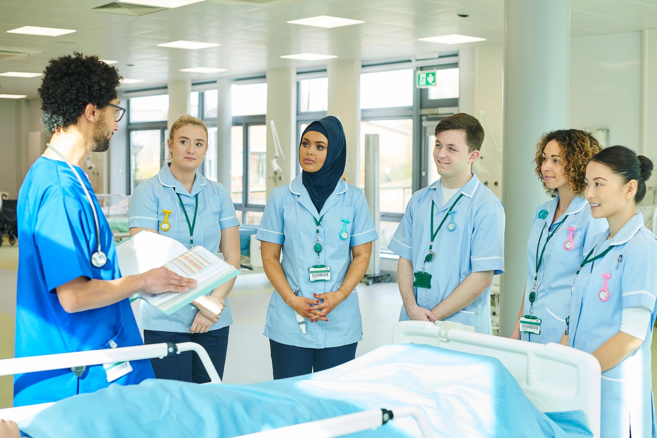 Medical team coordinating humanitarian response