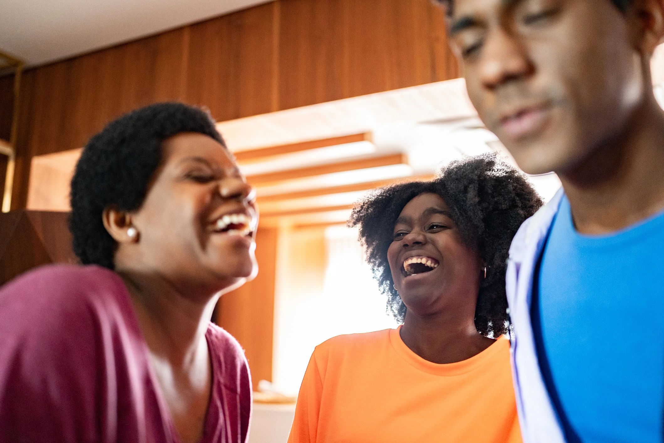 Young people and mentors building trust in a community setting