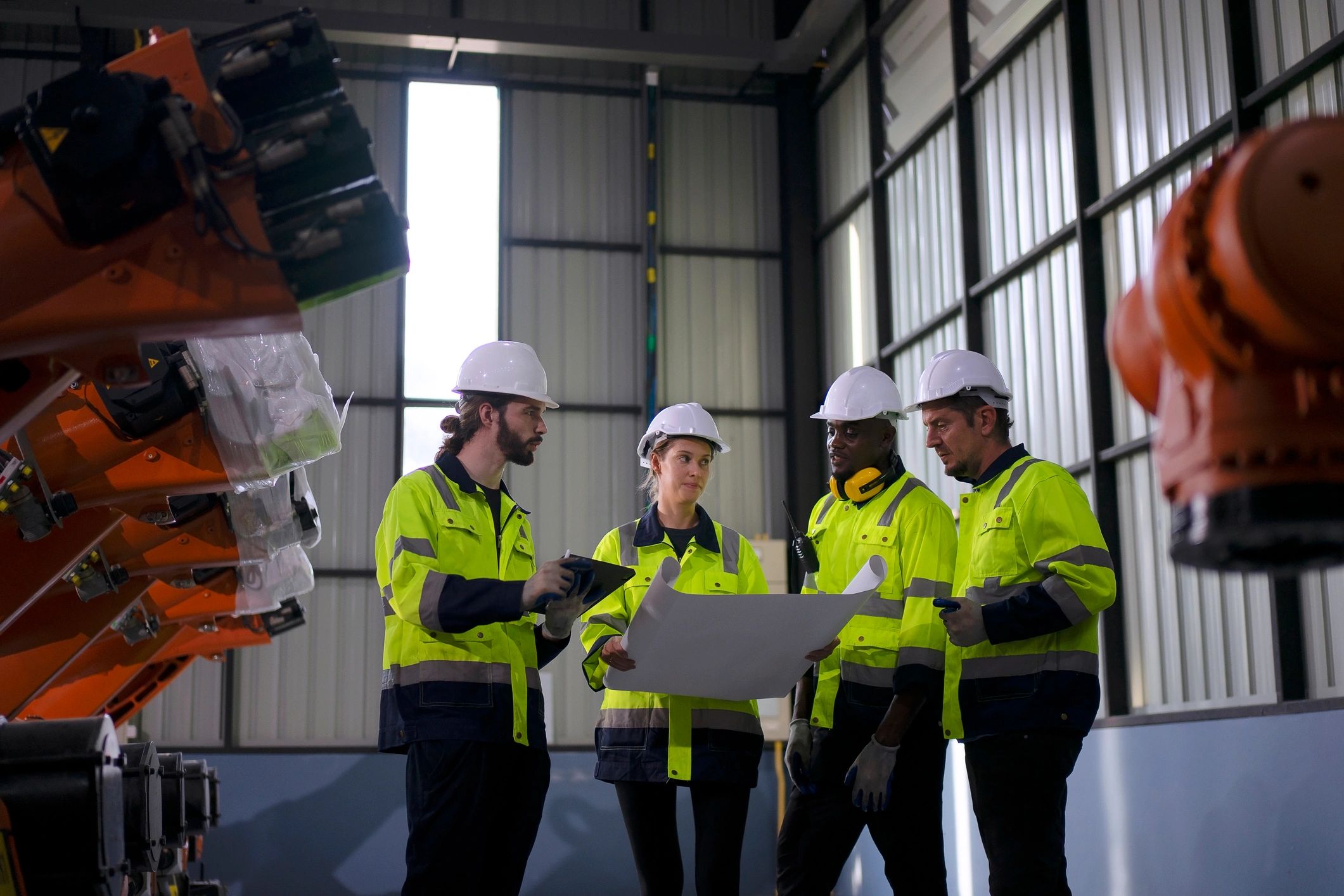 Engineer monitoring industrial recovery systems