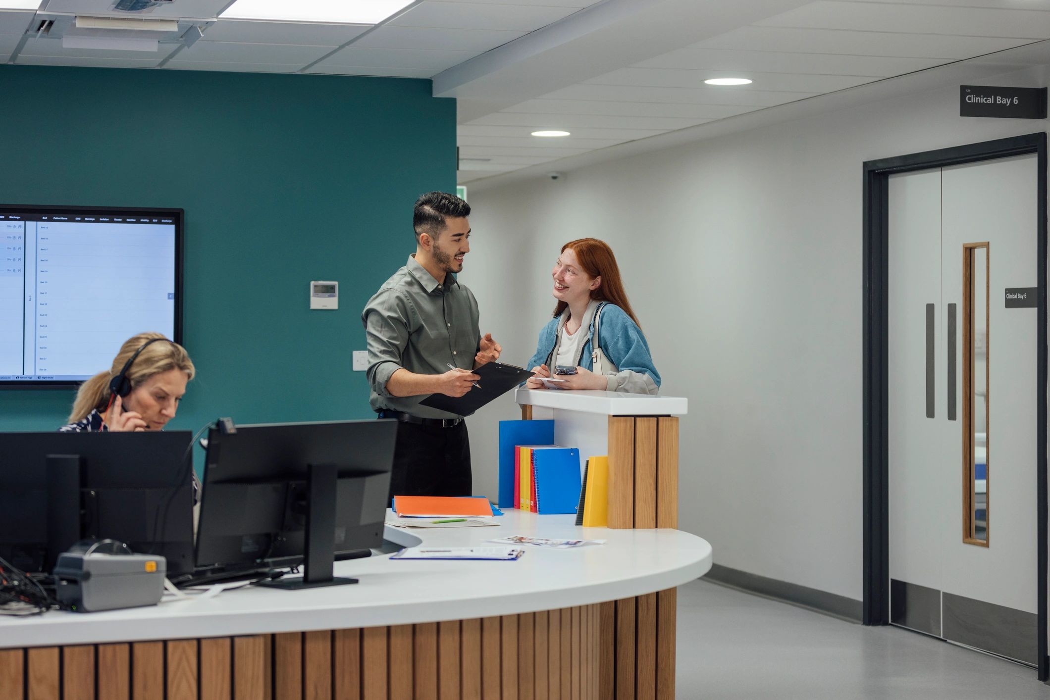 Medical support intake and coordination in a clinic setting
