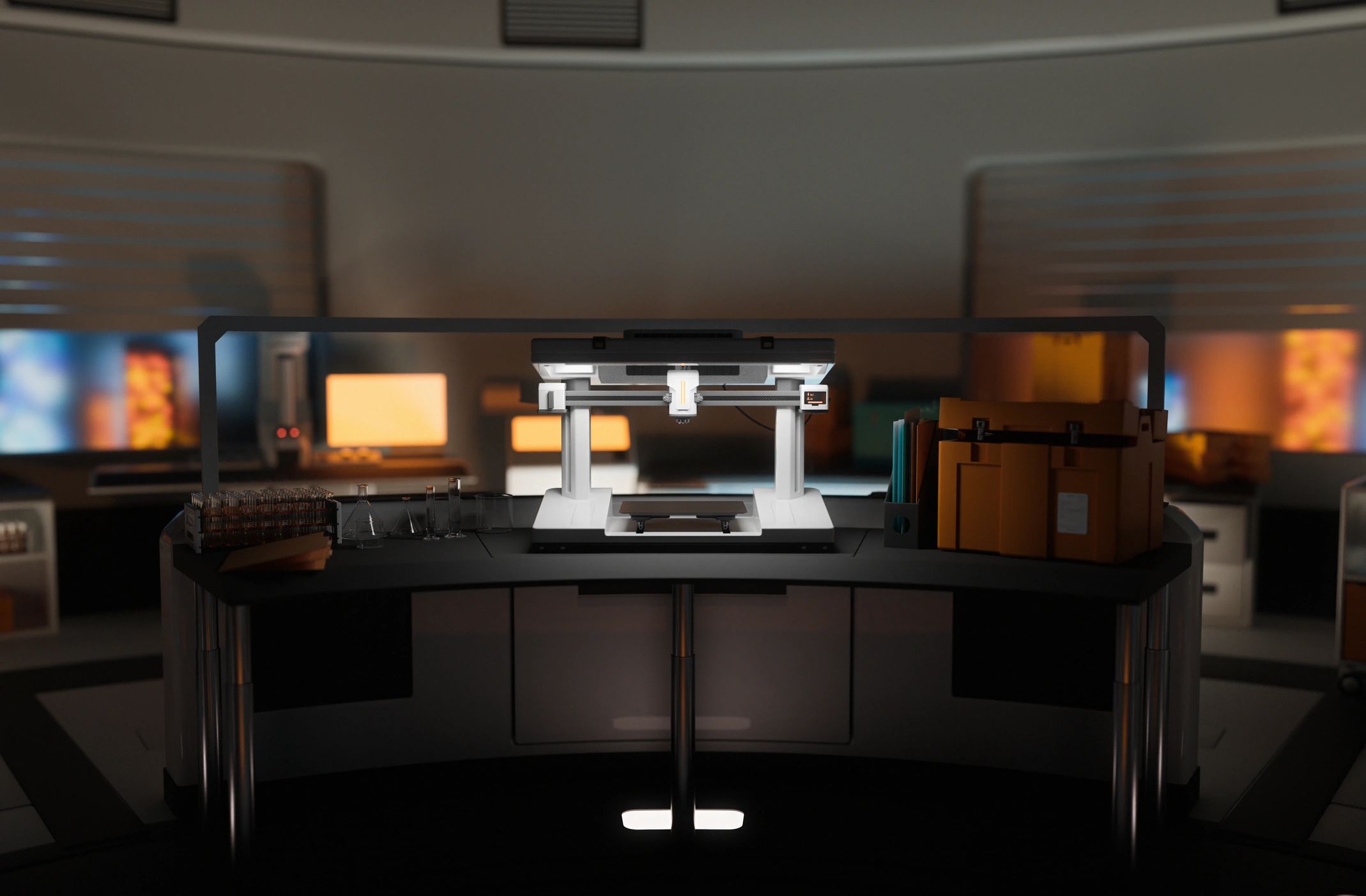 Research equipment representing catalytic engineering and applied laboratory science