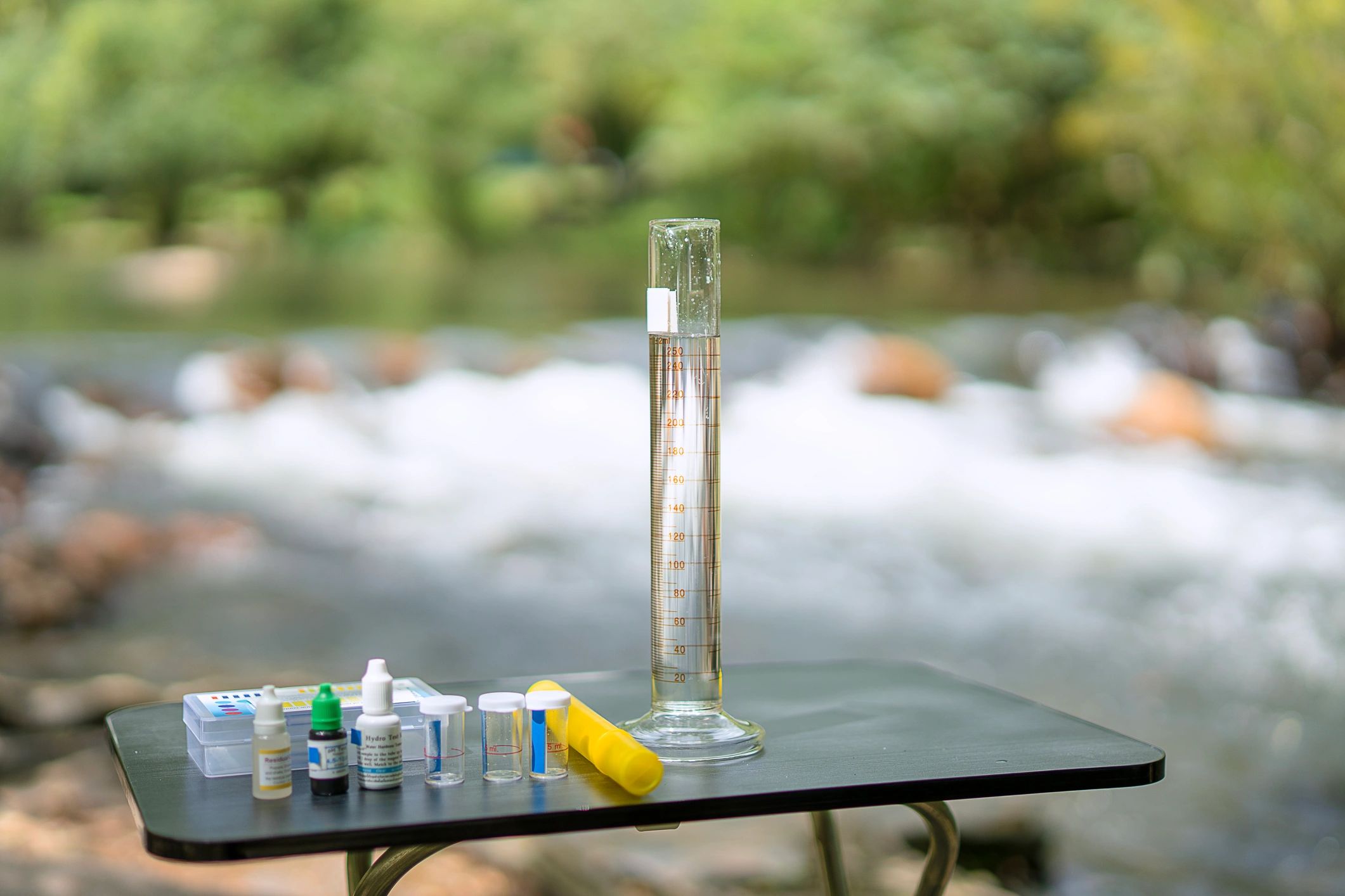 Water measurement tool representing environmental sampling and analysis